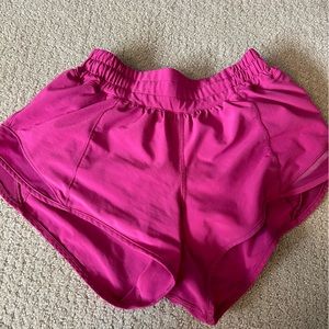 Hot pink, Dark Prism pink, lululemon size 2 Hotty Hot shorts 2.5 length